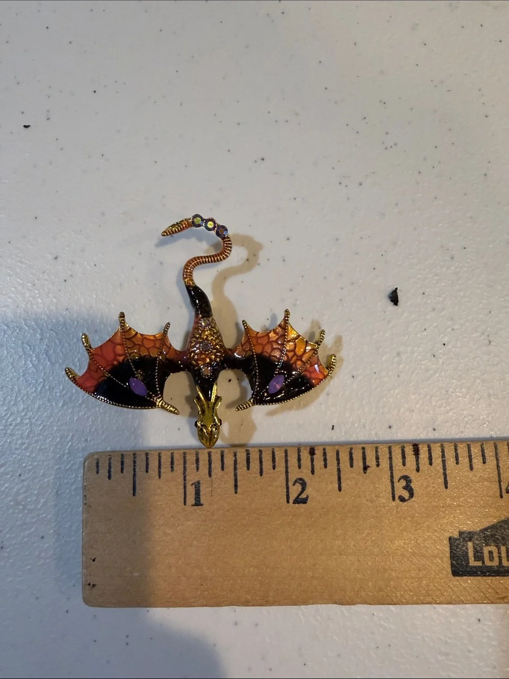 #535. Dragon brooch. Pin - Picture 5 of 7